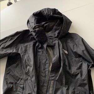 Women’s North Face Hooded Rain Coat Black